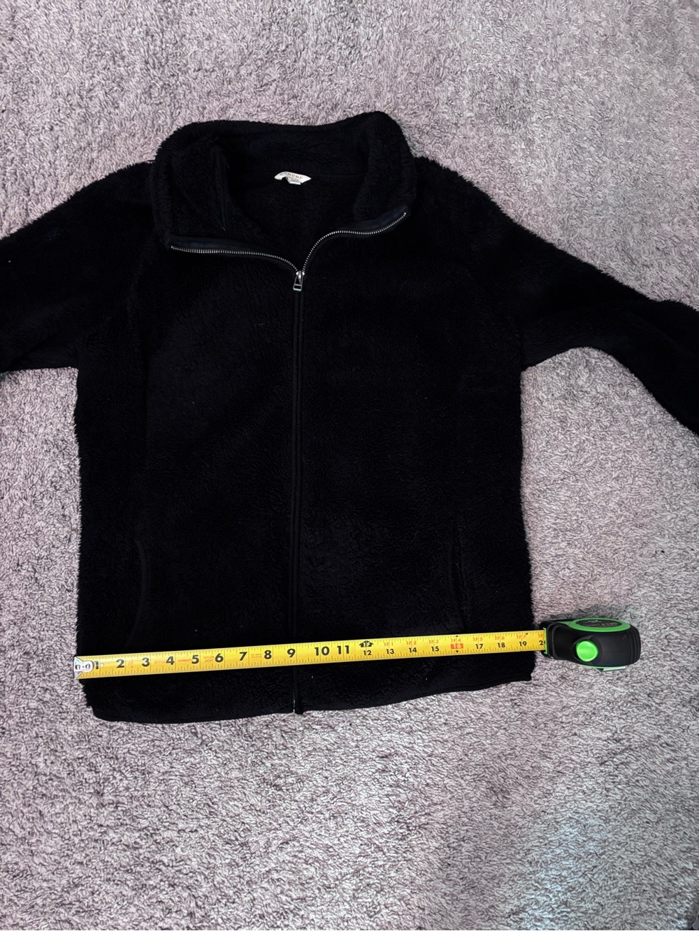 Sonoma Black Women's Zip-Up Faux Fur Jacket Size XL - Picture 9 of 10